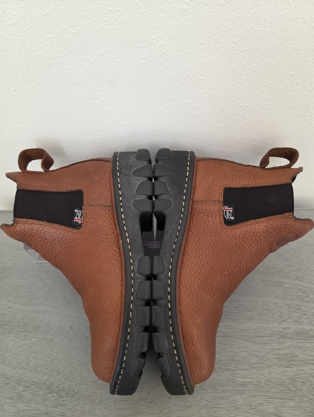 Justin Pebbled Leather Chelsea Romeo Style Ankle Boots Womens Size 5½ Excellent!
